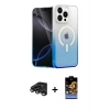 MARSİLYAN™- iPhone 15 Pro Kılıf Eksen Minimal Özel Seri - Siyah Buffer Hayalet Cam Ekran Koruyucu + Raze Metal Kamera Lens - TMGI