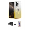 MARSİLYAN™- iPhone 15 Pro Kılıf Eksen Minimal Özel Seri - Siyah Joko 5D Cam + Raze Metal Kamera Lens - GS