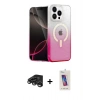 MARSİLYAN™- iPhone 15 Pro Kılıf Eksen Minimal Özel Seri - Siyah Joko 5D Cam + Raze Metal Kamera Lens - TMGI