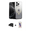 MARSİLYAN™- iPhone 15 Pro Kılıf Eksen Minimal Özel Seri - Siyah Joko 5D Cam + Raze Metal Kamera Lens - TMGI