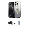 MARSİLYAN™- iPhone 15 Pro Kılıf Eksen Minimal Özel Seri - Siyah Joko Magic 5D Cam + Raze Metal Kamera Lens - LT