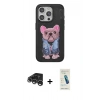 MARSİLYAN™- iPhone 15 Pro Kılıf İz Minimal Koleksiyonu - Şeffaf Pasifik Cam Ekran Koruyucu + Raze Metal Kamera Lens - GS