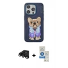 MARSİLYAN™- iPhone 15 Pro Kılıf İz Minimal Koleksiyonu - Şeffaf Royal Nano Ekran Koruyucu + Raze Metal Kamera Lens - SH