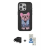 MARSİLYAN™- iPhone 15 Pro Kılıf İz Minimal Koleksiyonu - Şeffaf Royal Nano Ekran Koruyucu + Raze Metal Kamera Lens - SH