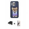 MARSİLYAN™- iPhone 15 Pro Kılıf İz Minimal Koleksiyonu - Siyah Bilvis 3D Mat Cam Ekran Koruyucu + Raze Metal Kamera Lens - GS