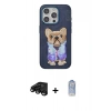MARSİLYAN™- iPhone 15 Pro Kılıf İz Minimal Koleksiyonu - Siyah Joko Magic 5D Cam + Raze Metal Kamera Lens - SH