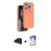 MARSİLYAN™- iPhone 15 Pro Kılıf Kıvılcım Çizgi Serisi - Siyah Bilvis 5in1 3D Magic Cam Ekran Koruyucu + Raze Metal Kamera Lens - TMGI