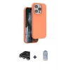 MARSİLYAN™- iPhone 15 Pro Kılıf Kıvılcım Çizgi Serisi - Siyah Joko Magic 5D Cam + Raze Metal Kamera Lens - GS