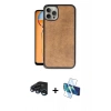 MARSİLYAN™- iPhone 15 Pro Kılıf Kıvılcım Işık Serisi - Siyah 3D Antistatik Cam Ekran Koruyucu + Raze Metal Kamera Lens - LT