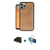 MARSİLYAN™- iPhone 15 Pro Kılıf Kıvılcım Işık Serisi - Siyah 3D Antistatik Cam Ekran Koruyucu + Raze Metal Kamera Lens - SH