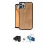 MARSİLYAN™- iPhone 15 Pro Kılıf Kıvılcım Işık Serisi - Siyah 3D Antistatik Cam Ekran Koruyucu + Raze Metal Kamera Lens - TMGI
