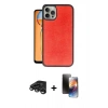 MARSİLYAN™- iPhone 15 Pro Kılıf Kıvılcım Işık Serisi - Siyah 3D Antistatik Mat Seramik Nano Ekran Koruyucu + Raze Metal Kamera Lens - TMGI