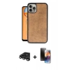 MARSİLYAN™- iPhone 15 Pro Kılıf Kıvılcım Işık Serisi - Siyah 3D Antistatik Mat Seramik Nano Ekran Koruyucu + Raze Metal Kamera Lens - TMGI