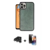 MARSİLYAN™- iPhone 15 Pro Kılıf Kıvılcım Işık Serisi - Siyah 3D Antistatik Mat Seramik Nano Ekran Koruyucu + Raze Metal Kamera Lens - GS