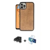 MARSİLYAN™- iPhone 15 Pro Kılıf Kıvılcım Işık Serisi - Siyah 3D Antistatik Seramik Nano Ekran Koruyucu + Raze Metal Kamera Lens - GS
