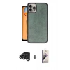 MARSİLYAN™- iPhone 15 Pro Kılıf Kıvılcım Işık Serisi - Siyah Bilvis 3D Mat Cam Ekran Koruyucu + Raze Metal Kamera Lens - TMGI