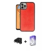 MARSİLYAN™- iPhone 15 Pro Kılıf Kıvılcım Işık Serisi - Siyah Bilvis 5in1 3D Magic Cam Ekran Koruyucu + Raze Metal Kamera Lens - SH
