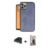 MARSİLYAN™- iPhone 15 Pro Kılıf Kıvılcım Işık Serisi - Siyah Bilvis Hayalet Cam Ekran Koruyucu + Raze Metal Kamera Lens - GS