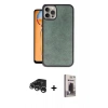 MARSİLYAN™- iPhone 15 Pro Kılıf Kıvılcım Işık Serisi - Siyah Bilvis Hayalet Cam Ekran Koruyucu + Raze Metal Kamera Lens - GS