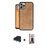 MARSİLYAN™- iPhone 15 Pro Kılıf Kıvılcım Işık Serisi - Siyah Bilvis Hayalet Cam Ekran Koruyucu + Raze Metal Kamera Lens - LT