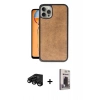 MARSİLYAN™- iPhone 15 Pro Kılıf Kıvılcım Işık Serisi - Siyah Bilvis Hayalet Cam Ekran Koruyucu + Raze Metal Kamera Lens - SH