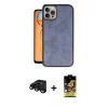 MARSİLYAN™- iPhone 15 Pro Kılıf Kıvılcım Işık Serisi - Siyah Buffer Cam Ekran Koruyucu + Raze Metal Kamera Lens - SH