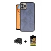 MARSİLYAN™- iPhone 15 Pro Kılıf Kıvılcım Işık Serisi - Siyah Buffer Cam Ekran Koruyucu + Titanyum Gri Raze Metal Kamera Lens