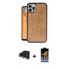 MARSİLYAN™- iPhone 15 Pro Kılıf Kıvılcım Işık Serisi - Siyah Buffer Hayalet Cam Ekran Koruyucu + Raze Metal Kamera Lens - LT
