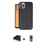 MARSİLYAN™- iPhone 15 Pro Kılıf Kıvılcım Işık Serisi - Siyah Joko Magic 5D Hayalet Cam + Raze Metal Kamera Lens - LT