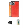 MARSİLYAN™- iPhone 15 Pro Kılıf Kıvılcım Işık Serisi - Siyah Polymer Nano Ekran Koruyucu + Raze Metal Kamera Lens - TMGI