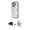 MARSİLYAN™- iPhone 15 Pro Kılıf Kıvılcım Modern Koleksiyonu - Şeffaf Royal Nano Ekran Koruyucu + Raze Metal Kamera Lens - GS