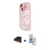 MARSİLYAN™- iPhone 15 Pro Kılıf Kıvılcım Modern Koleksiyonu - Şeffaf Royal Nano Ekran Koruyucu + Raze Metal Kamera Lens - GS