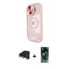 MARSİLYAN™- iPhone 15 Pro Kılıf Kıvılcım Modern Koleksiyonu - Siyah 360 Mat Full Body Arka Koruyucu + Raze Metal Kamera Lens - LT