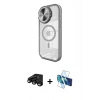 MARSİLYAN™- iPhone 15 Pro Kılıf Kıvılcım Modern Koleksiyonu - Siyah 3D Antistatik Cam Ekran Koruyucu + Raze Metal Kamera Lens - SH