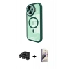 MARSİLYAN™- iPhone 15 Pro Kılıf Kıvılcım Modern Koleksiyonu - Siyah Bilvis 3D Mat Cam Ekran Koruyucu + Raze Metal Kamera Lens - TMGI