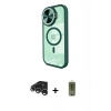 MARSİLYAN™- iPhone 15 Pro Kılıf Kıvılcım Modern Koleksiyonu - Siyah Joko Magic 5D Hayalet Cam + Raze Metal Kamera Lens - GS