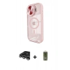 MARSİLYAN™- iPhone 15 Pro Kılıf Kıvılcım Modern Koleksiyonu - Siyah Joko Magic 5D Hayalet Cam + Raze Metal Kamera Lens - GS