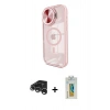 MARSİLYAN™- iPhone 15 Pro Kılıf Kıvılcım Modern Koleksiyonu - Siyah Polymer Nano Ekran Koruyucu + Raze Metal Kamera Lens - GS