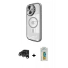 MARSİLYAN™- iPhone 15 Pro Kılıf Kıvılcım Modern Koleksiyonu - Siyah Polymer Nano Ekran Koruyucu + Raze Metal Kamera Lens - GS