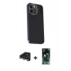 MARSİLYAN™- iPhone 15 Pro Kılıf Kıvılcım Modern Özel Seri - Şeffaf 360 Full Body Arka Koruyucu + Raze Metal Kamera Lens - LT
