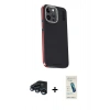 MARSİLYAN™- iPhone 15 Pro Kılıf Kıvılcım Modern Özel Seri - Şeffaf Pasifik Cam Ekran Koruyucu + Raze Metal Kamera Lens - LT