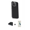 MARSİLYAN™- iPhone 15 Pro Kılıf Kıvılcım Modern Özel Seri - Şeffaf Pasifik Cam Ekran Koruyucu + Raze Metal Kamera Lens - LT