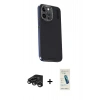 MARSİLYAN™- iPhone 15 Pro Kılıf Kıvılcım Modern Özel Seri - Şeffaf Pasifik Cam Ekran Koruyucu + Raze Metal Kamera Lens - TMGI