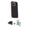 MARSİLYAN™- iPhone 15 Pro Kılıf Kıvılcım Modern Özel Seri - Şeffaf Royal Nano Ekran Koruyucu + Raze Metal Kamera Lens - GS