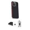 MARSİLYAN™- iPhone 15 Pro Kılıf Kıvılcım Modern Özel Seri - Siyah Bilvis Hayalet Cam Ekran Koruyucu + Raze Metal Kamera Lens - GS