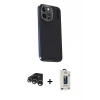 MARSİLYAN™- iPhone 15 Pro Kılıf Kıvılcım Modern Özel Seri - Siyah Bilvis Hayalet Cam Ekran Koruyucu + Raze Metal Kamera Lens - GS