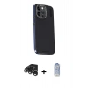 MARSİLYAN™- iPhone 15 Pro Kılıf Kıvılcım Modern Özel Seri - Siyah Joko Magic 5D Cam + Raze Metal Kamera Lens - GS