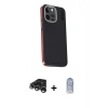 MARSİLYAN™- iPhone 15 Pro Kılıf Kıvılcım Modern Özel Seri - Siyah Joko Magic 5D Cam + Raze Metal Kamera Lens - GS