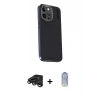 MARSİLYAN™- iPhone 15 Pro Kılıf Kıvılcım Modern Özel Seri - Siyah Joko Magic 5D Cam + Raze Metal Kamera Lens - TMGI
