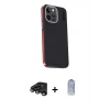 MARSİLYAN™- iPhone 15 Pro Kılıf Kıvılcım Modern Özel Seri - Siyah Joko Magic 5D Cam + Raze Metal Kamera Lens - TMGI